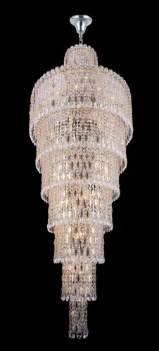 Люстра каскадная хрустальная LIRICA SP40 D700 CHROME/GOLD-TRANSPARENT Crystal Lux прозрачная на 40 ламп, основание хром в стиле классический  фото 3